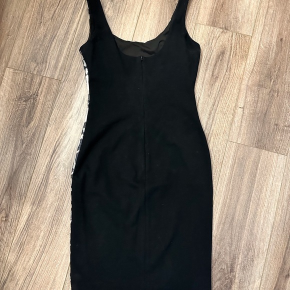 Diane Von Furstenberg Black and Leopard Print Dress - Picture 5 of 6